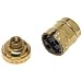 Leviton 9347-BR Medium Base Brass Shell Incandescent Lampholder, Keyless, Single Circuit, Brass