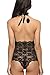 Avidlove Women Teddy Lingerie Halter V Neck One Piece lace Bodysuit Lingerie Jumpsuit Mini Babydoll