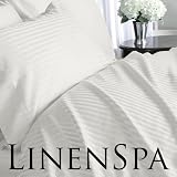LinenSpa 800-Thread-Count Egyptian Cotton Damask Stripe Pillowcase Set