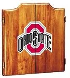 Ohio State Dartboard & Cabinet - Oak Finish - NCAA Team