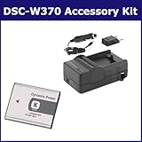 Sony DSC-W370 Digital Camera Accessory Kit includes: SDNPBK1 Battery, SDM-1 ....
