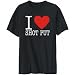 T-Shirt Mens Black  I LOVE Shot Put  CLASSIC Sports