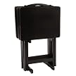 Wood 5-pc. TV Tray Set - Black