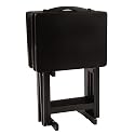 Wood 5-pc. TV Tray Set - Black