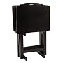 Wood 5-pc. TV Tray Set - Black