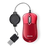 Belkin USB Mobile Retractable Mouse (Red)