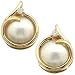 14kt Yellow Gold Mabe Pearl and Diamond Earrings