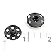 60 Sets of Sew-on Snaps, 19mm, Gunmetal