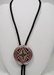 Silver Plated Diamond cut Copper Aztec Bolo Tie