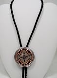 Silver Plated Diamond cut Copper Aztec Bolo Tie