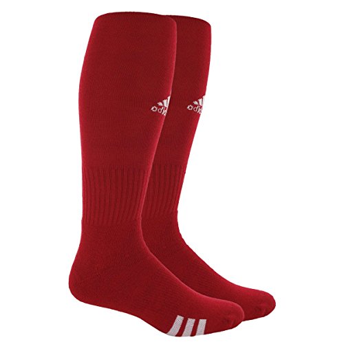 adidas Unisex Rivalry Field 2-Pack Otc sock, University Red/White, Medium