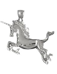 Clevereves 14K White Gold Pendant Unicorn 8.5 - Gram(s)
