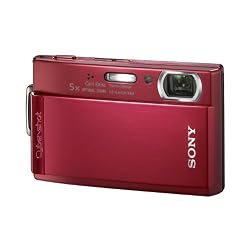Sony Cybershot DSCT300/R 10.1MP Digital Camera with 5x Optical Zoom with Super Steady Shot (Red)