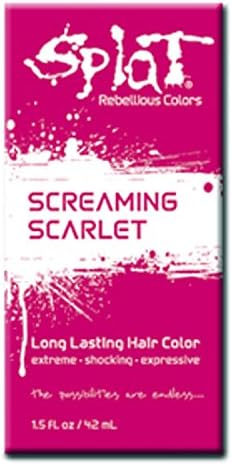 Splat Singles Hair Color Dye Foil Packs 1.5 Oz Semi-permanent Color Colour (Screaming Scarlet Red)
