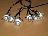 Outdoor Living : SET OF 6 MINI LOW VOLTAGE PLASTIC WHITE LED DECK LIGHTING