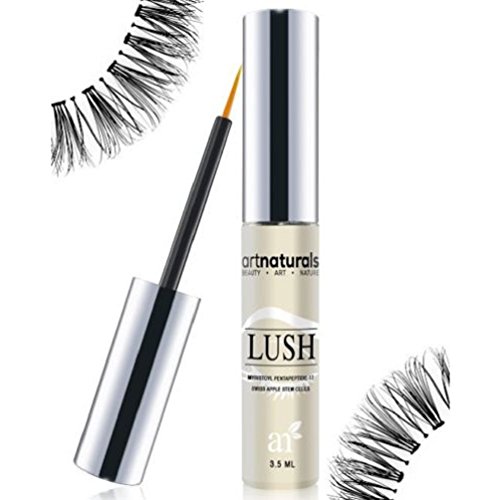 ArtNaturals Eyelash Growth Serum (3.5ml) - Thicker Longer Eyelashes &amp; Eyebrows Enhancer with LUSH No Irritation Dermatologist Tested Product Revolutionary Pentapeptide-17 &amp; Swiss Apple Stem Cells