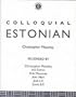 Colloquial Estonian (Colloquial Series)