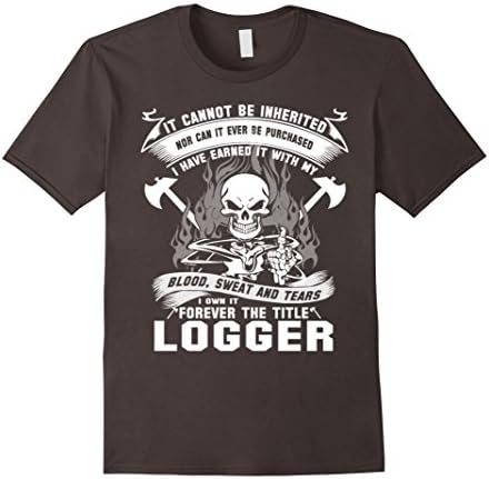Men's I own it forever the title LOGGER, Logger T-Shirt Large Asphalt