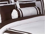 White and Chocolate Hotel Spa Collection Neckroll Bolster Pillow