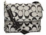 Coach Signature Daisy Kyra Messenger Flap Shoulder Bag 16557 Black White