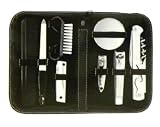 Mens 9pc Travel Grooming Manicure Set With Case