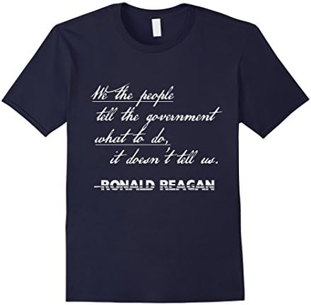 Men's President Ronald Reagan Quote - We The People T-Shirt XL Navy