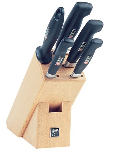 ZWILLING Vier Sterne Messerblock, 6 tlg.