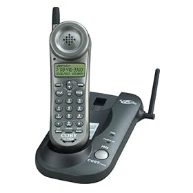 Coby CT-P8200 2.4 GHz Analog Cordless Phone with Caller ID (Black) by Coby