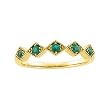 14K Yellow Gold Emerald Anniversary Band