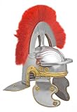 Roman Centurion Helmet Armor Helm w/ Red Crest New