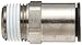 Legris 3175 56 14 Nickel-Plated Brass Push-to-Connect Fitting, Inline Connector, 1/4