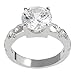 Tressa Silvertone Round-cut Cubic Zirconia Ring (Sizes 5 - 9 available)