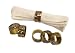 Set of 6 Majestic Gold Tone Mirror Finish Napkin Rings