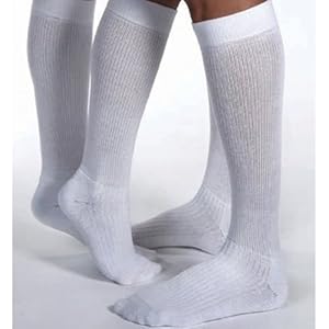 Jobst ActiveWear 20-30mmHg Support Socks - Large - White - 110491