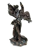 Bronzed Finish Phoenix W/ Fairy Statue Bird Mythology