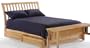Nutmeg Queen Platform Bed w/ Natural Finish + 4-Drawer Set & Footboard Bench