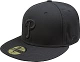 Philadelphia Phillies Black on Black 59FIFTY Fitted Cap