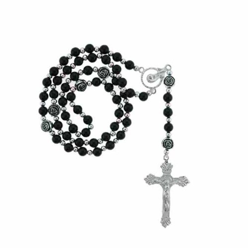 Black Agate Rosary with 6mm Round Beads 20\
