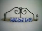Rolling Pin Holder Display Rack Wrought Iron Amish Made
