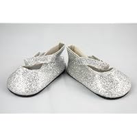 Silver Sparkle Shoes for 18 Inch Dolls Including American Girl Dolls