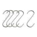 Heavy Duty Stainless steel kitchen utensils / Kitchen Accssories / Cutlery hanging S-Hooks (Size: 7CM) - Pack of 5