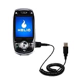 Coiled Power Hot Sync and Charge USB Data Cable w/ Tip Exchange for the Helio HERO - Gomadic Brand