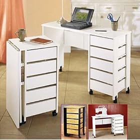 MOBILE WORK CENTER-WHITE by Get Organized