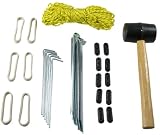 Zelt Zubehör SET 30 Teile / Camping Zubehör SET / Gummihammer, Herringe, Seil, Gummis, H-60195