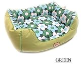 Pet Supplies : CIZL Flower Hills Bed Green Small