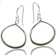 925 Sterling Silver 20mm Teardrop Dangle Hoop Earrings By Tomas
