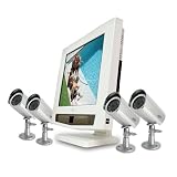 SVAT CLEARVU9 Ultra Slim Web Ready 4 Channel DVR Security System with Built-in 17 LCD Screen and 4 Indoor/Outdoor Hi-Res Night Vision Surveillance Cameras