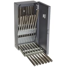 Alvord Polk 127-S-16 High-Speed Steel Chucking Reamer Set, Straight Flute, Uncoated Finish, 26-Piece, A -Z Letter Sizes