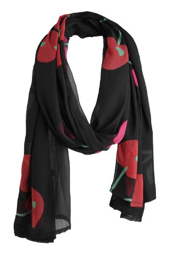 ESPRIT Damen Tuch, All over Druck B15256, Gr. one size, Schwarz (Black 001) Preisvergleich