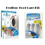Ped Egg Pedicure Foot File, Colors may vary and PedEgg Replacement Blades with Emery Pads Kit